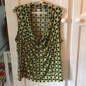 Cowl neck sleeveless top